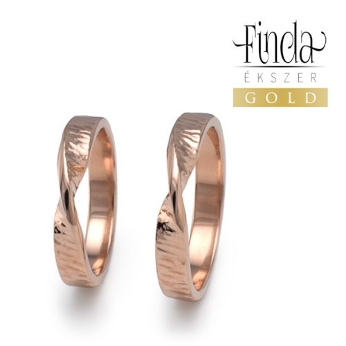 Twist csavart Möbius szalag rose gold karikagyűrű Twist csavart Möbius szalag rose gold karikagyűrű