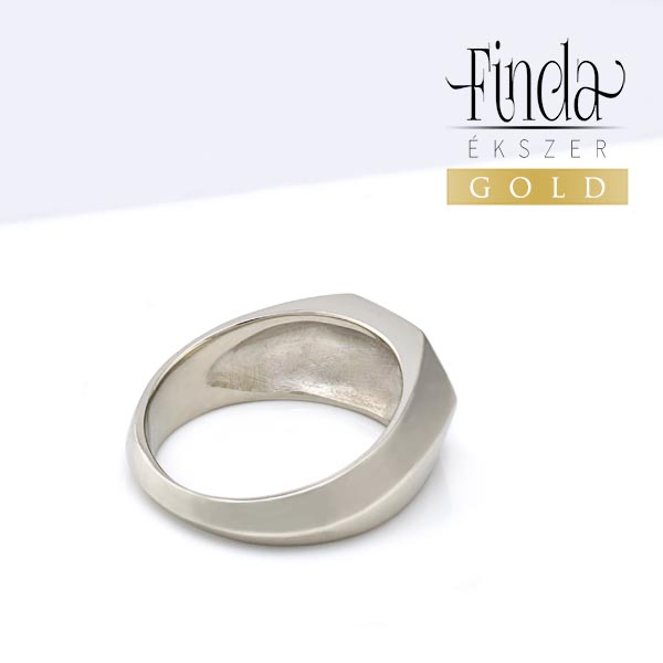 Hexa 14 k fehérarany pecsétgyűrű